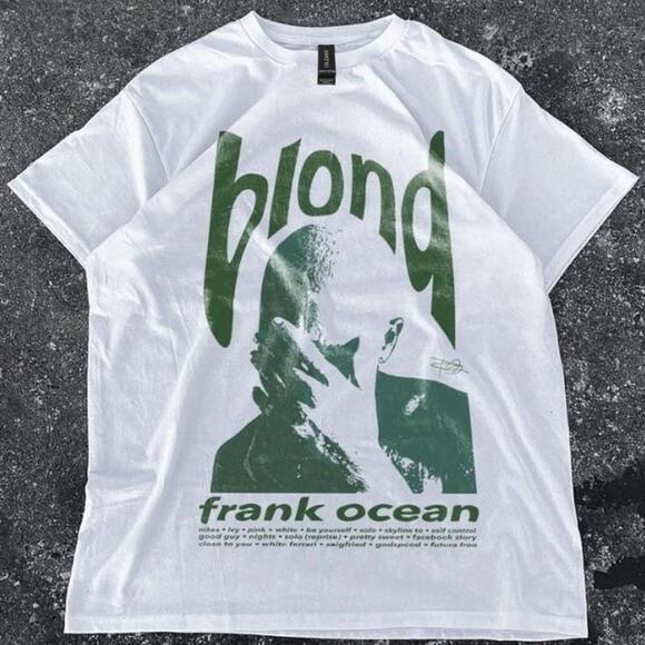 Tops - Frank Ocean Blonde T-Shirt In White And Green